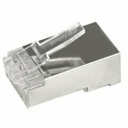 SWE-TECH 3C Simply45 Shielded Cat5e Pass Through RJ45 Crimp Connectors, Solid 24AWG/Stranded 28-26AWG, 50PK FWTS45-1550